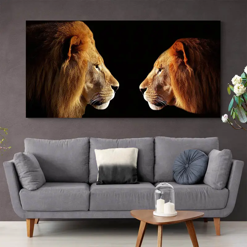 Tableau Lion et Lionne