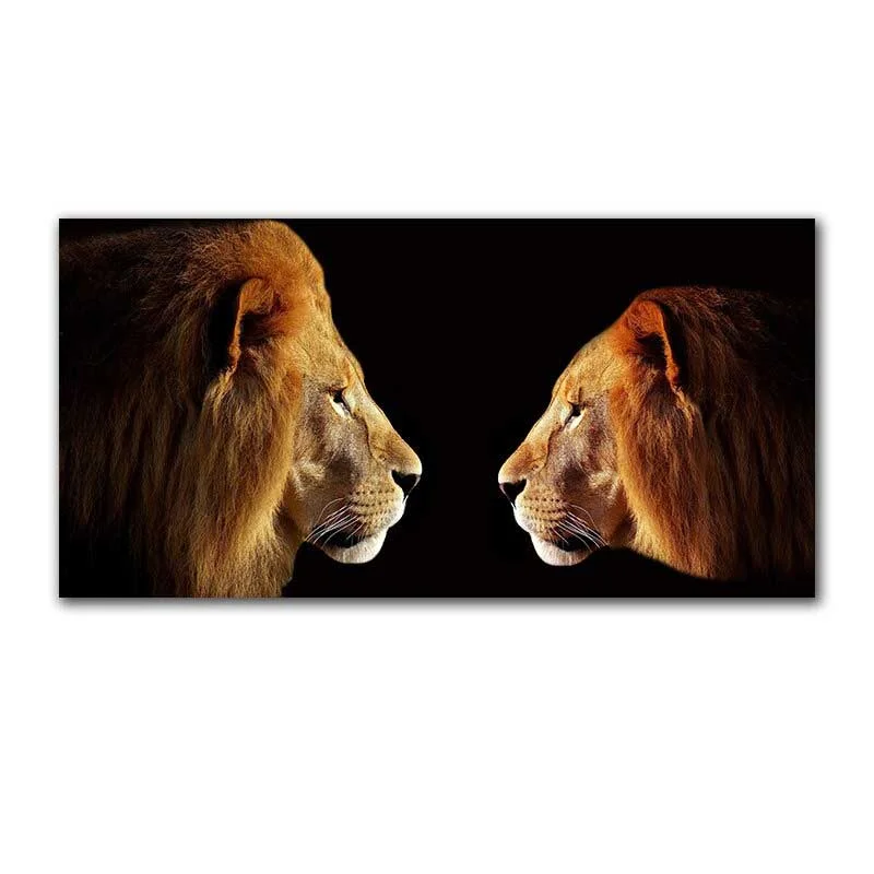 Tableau Lion et Lionne