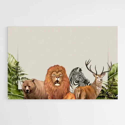 Tableau Lion Jungle