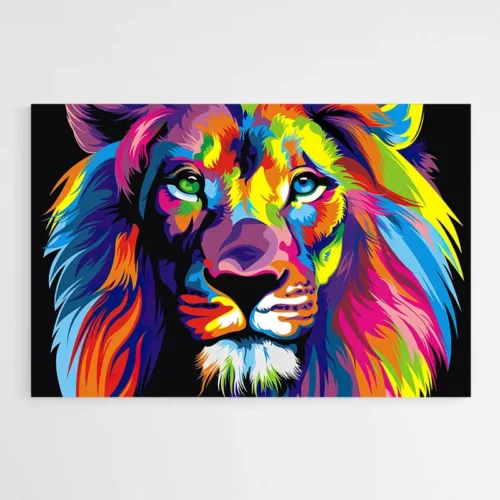 Tableau Lion Pop Art