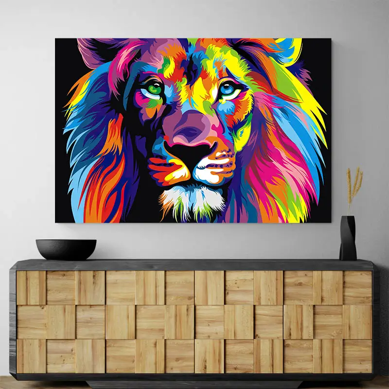 Tableau Lion Pop Art