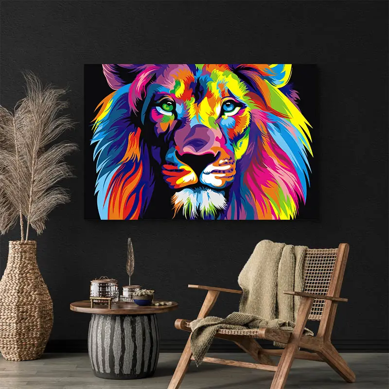 Tableau Lion Pop Art