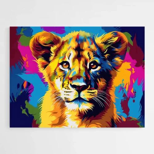 Tableau Lionceau Pop Art