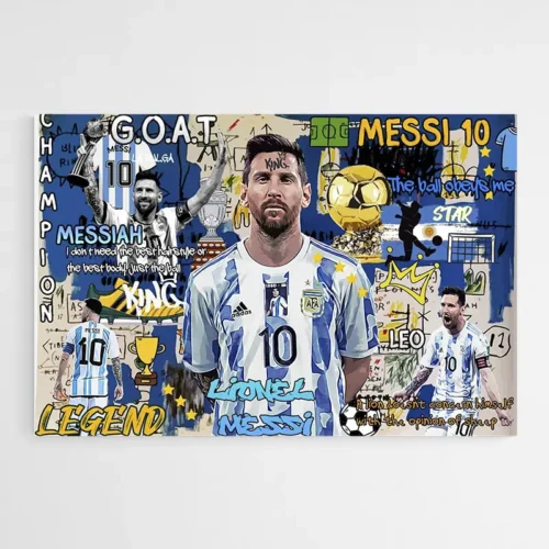 Tableau Lionel Messi Street Art
