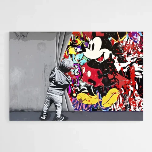 Tableau Mickey Graffiti