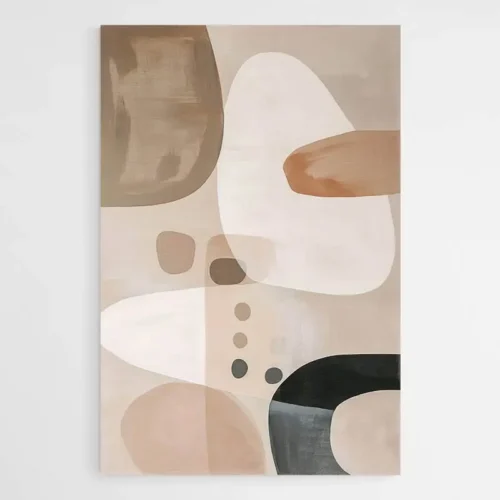 Tableau minimaliste beige et noir