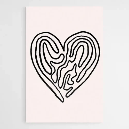 Tableau Minimaliste Coeur