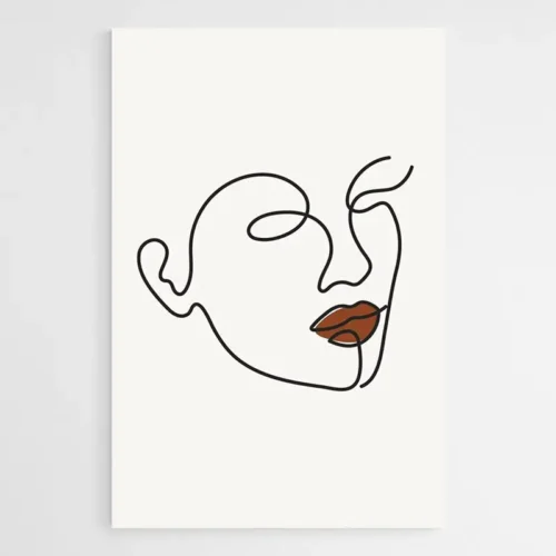 Tableau Minimaliste Femme Visage
