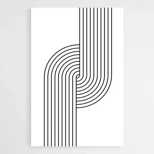 Tableau Minimaliste Geometrique Noir