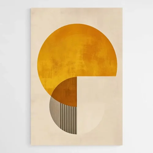 Tableau minimaliste jaune et beige