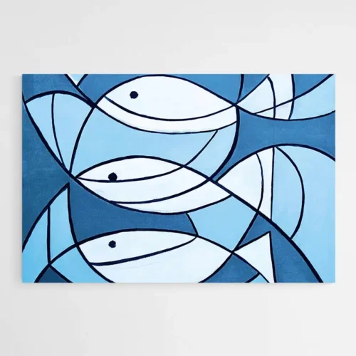 Tableau Minimaliste Poisson