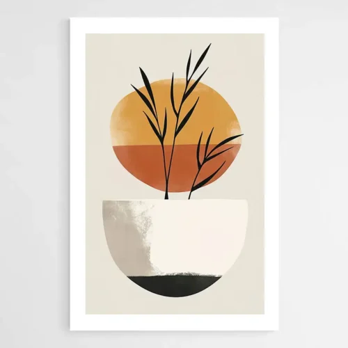 Tableau minimaliste pot de fleur