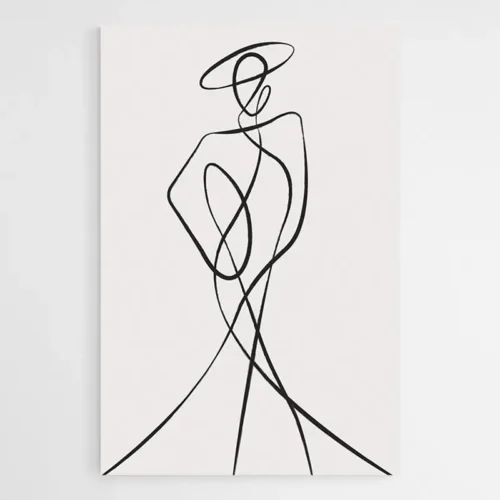 Tableau Minimaliste Silhouette Fashion