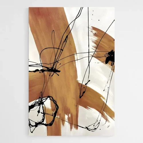 Tableau Moderne Abstrait Marron