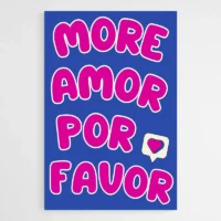 Tableau Moderne Mas Amor Por Favor