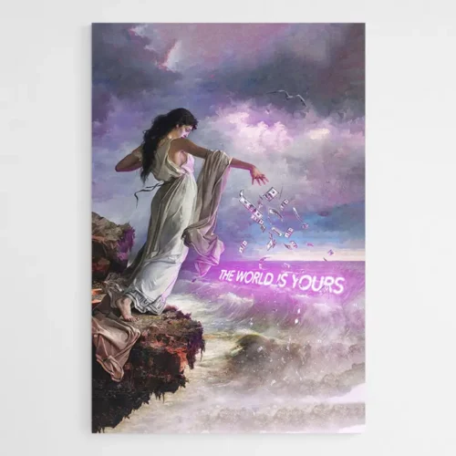 Tableau Moderne The World Is Yours