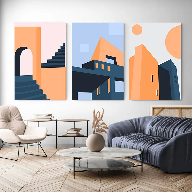 Tableau moderne triptyque
