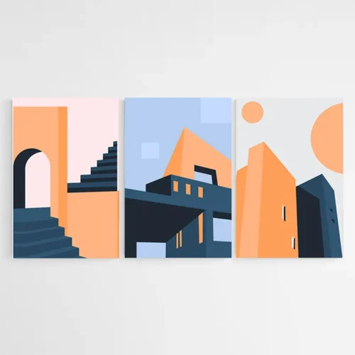 Tableau moderne triptyque