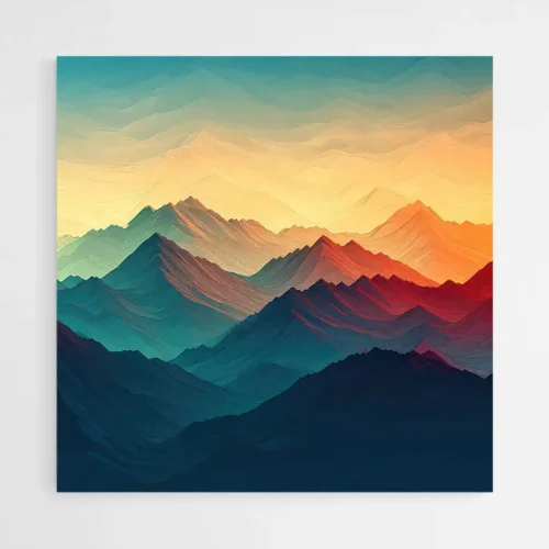 Tableau Montagne Abstrait