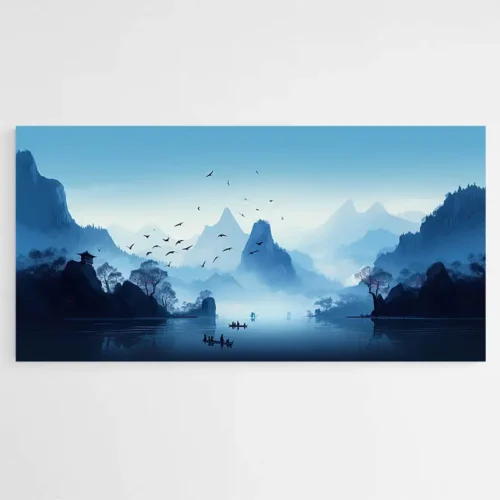 Tableau Montagne et Brume