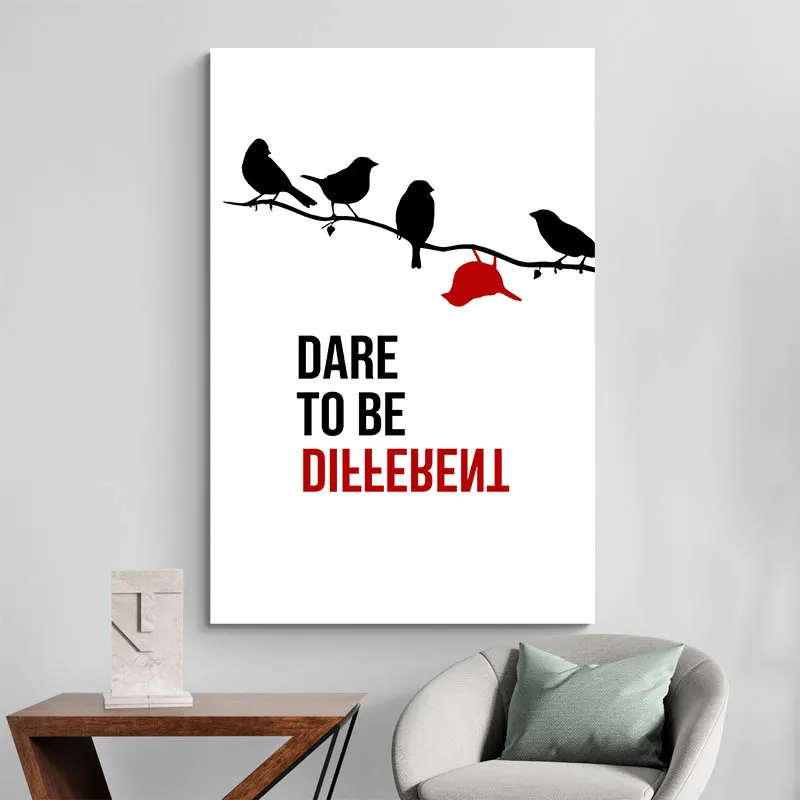 Affiche Motivation - Dare To Be Different