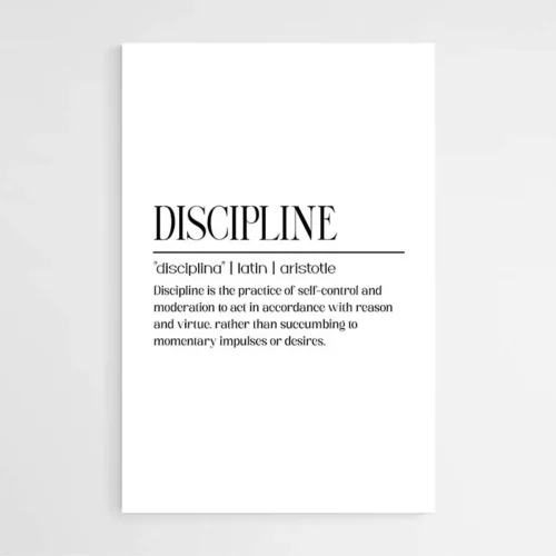 Affiche Motivation - Discipline