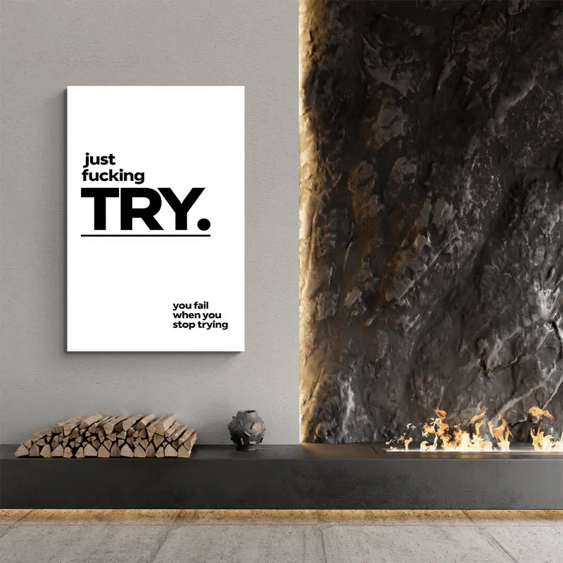 Affiche Motivation - Just Fucking Try