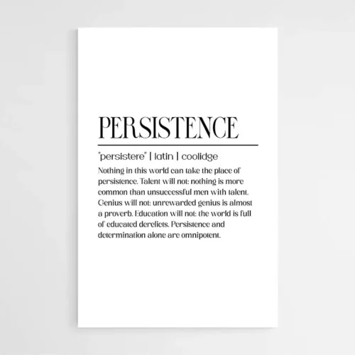Affiche Motivation - Persistence