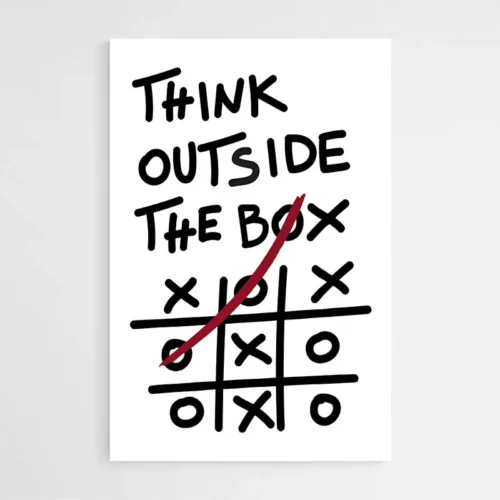 Affiche Motivation - Think Outside The Box
