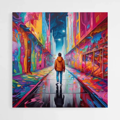 Tableau Multicolore Street Art