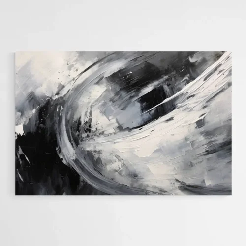 Tableau Noir et Blanc Abstrait