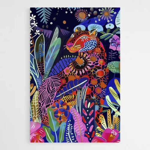 Tableau Panthere Colore