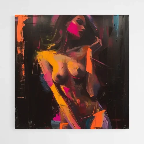 Tableau peinture femme nue