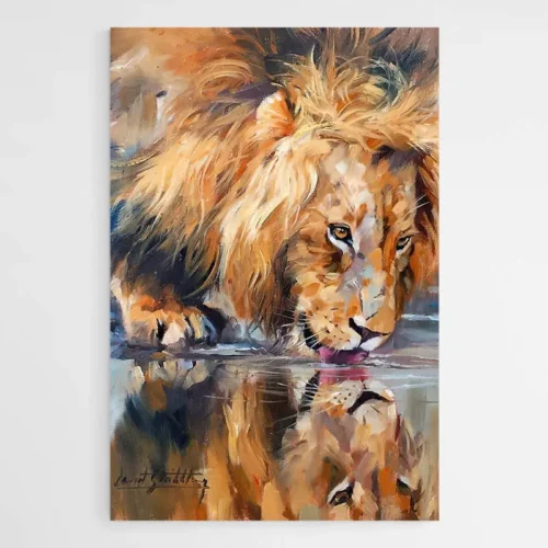 Tableau Peinture Lion