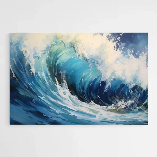 Tableau peinture mer moderne