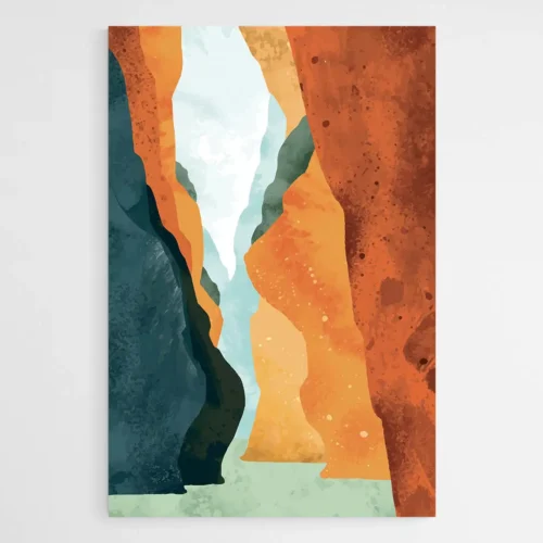 Tableau peinture paysage abstrait