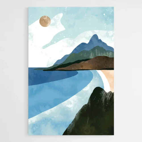 Tableau peinture paysage marin