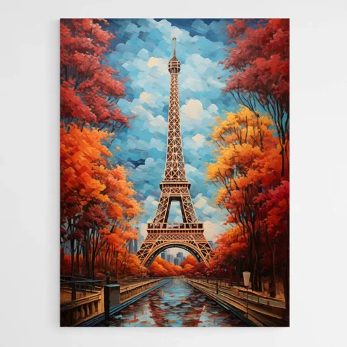 Tableau Peinture Tour Eiffel