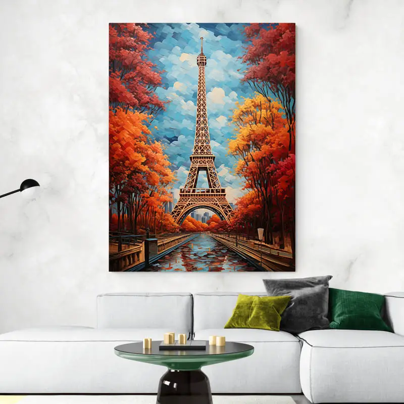 Tableau Peinture Tour Eiffel