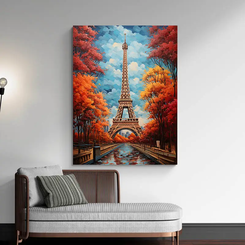 Tableau Peinture Tour Eiffel