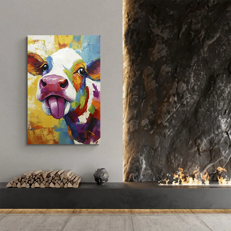 Tableau Peinture Vache