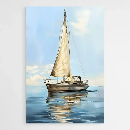 Tableau Peinture Voilier En Mer