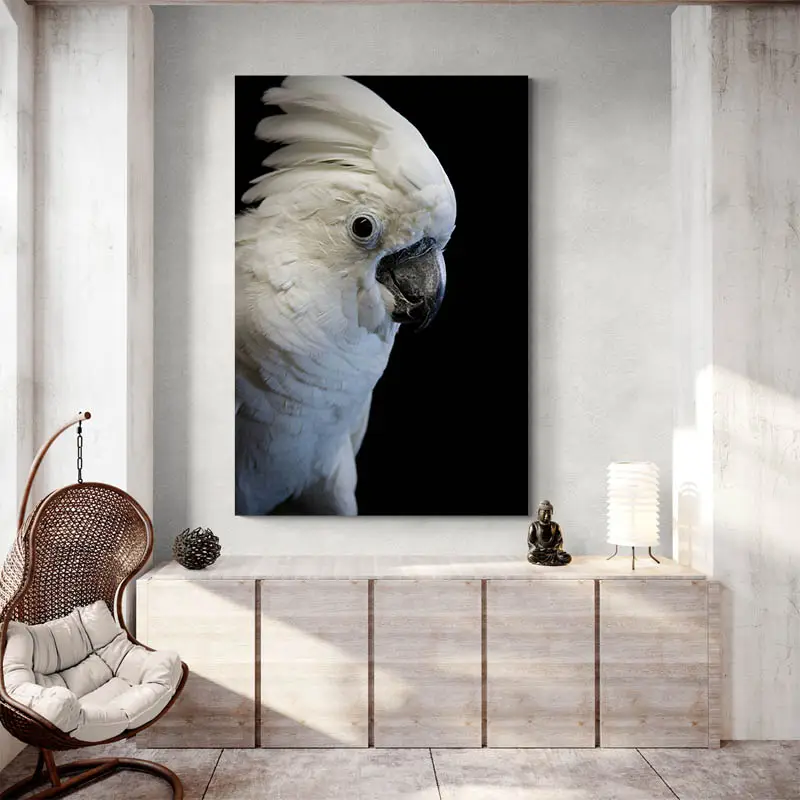Tableau Perroquet Blanc