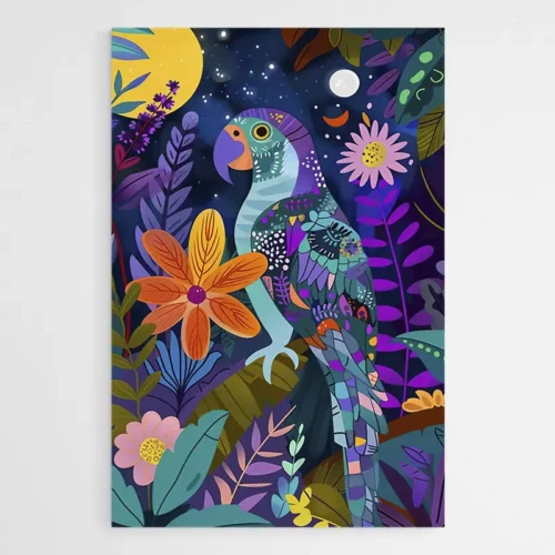 Tableau Perroquet Colore