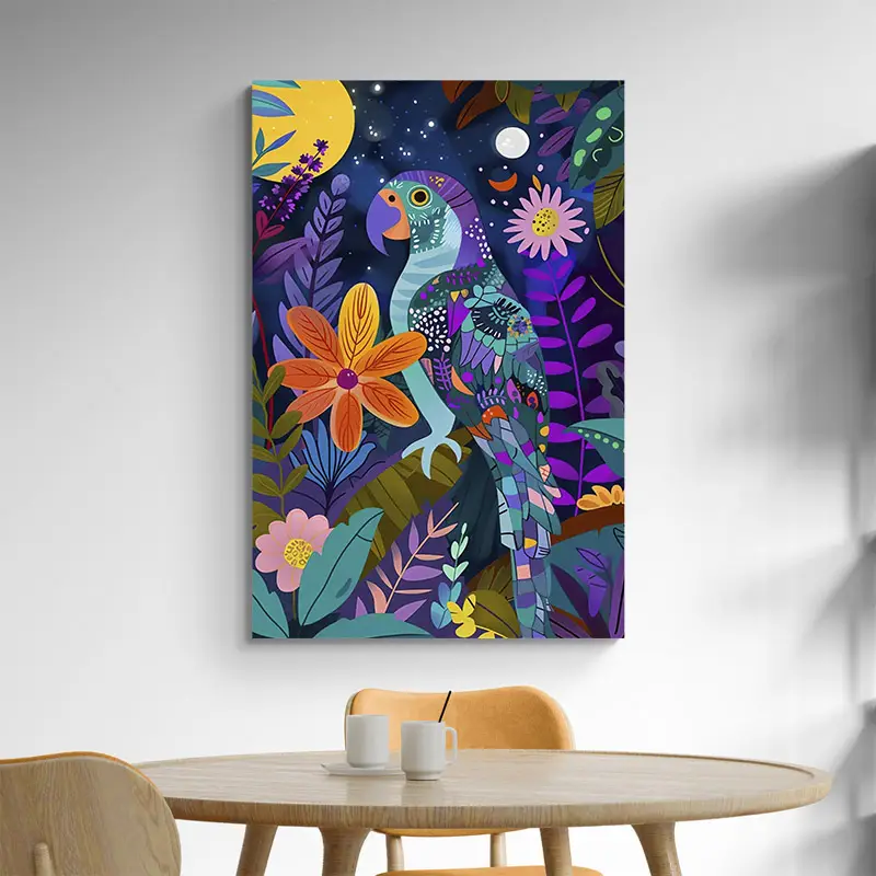 Tableau Perroquet Colore