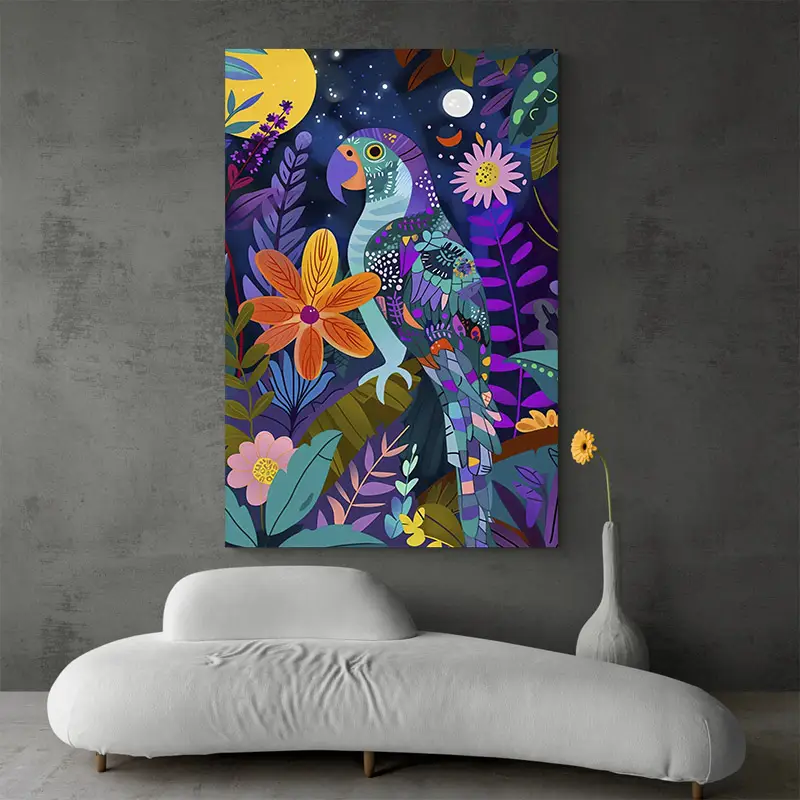Tableau Perroquet Colore