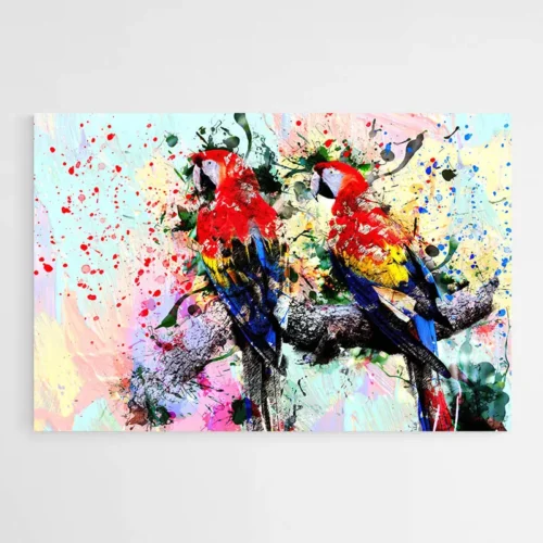 Tableau Perroquet Multicolore