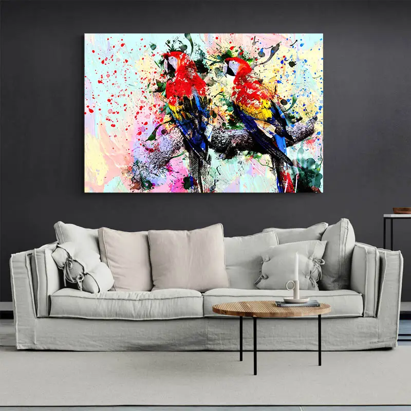 Tableau Perroquet Multicolore