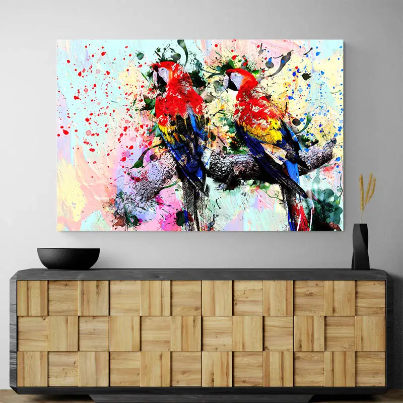 Tableau Perroquet Multicolore