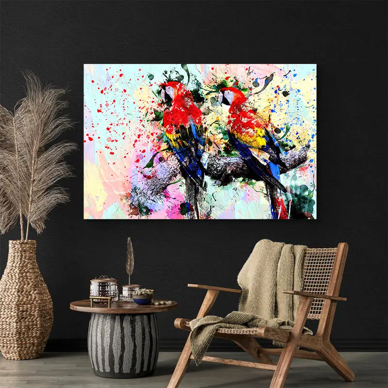 Tableau Perroquet Multicolore